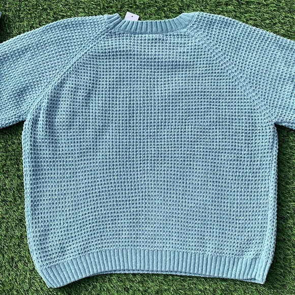 Dip Plush Knit Light Blue Sweater Women Large - Picture 4 of 7